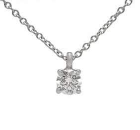 TIFFANY & CO SOLITAIRE DIAMOND NECKLACE PT950: Tiffany & Co Solitaire Diamond Necklace Pt950 Brand: Tiffany & Co. Type: Necklace Material: Platinum950, Main Stone/Creation Natural Color: Platinum Size: Approx. 0.12 x 0.12 in Accessories: None