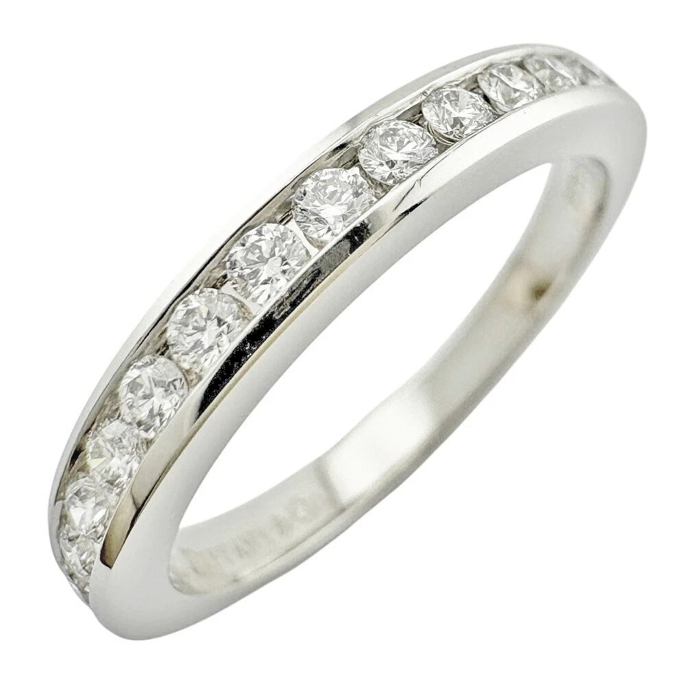 TIFFANY & CO. ETERNITY DIAMOND RING PT950: Tiffany & Co. Eternity Diamond Ring Pt950 Brand: Tiffany & Co. Type: Ring Material: Platinum950, Main Stone/Creation Natural Color: Silver Size: US 4.75 Accessories: None Accessories Notic