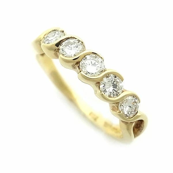 TIFFANY & CO. DIAMOND RING K18 YELLOW GOLD: Tiffany & Co. Diamond Ring K18 Yellow Gold Brand: Tiffany & Co. Type: Ring Material: 750 Yellow Gold, Main Stone/Creation Natural Color: Yellow Gold Size: US 4.75–5 Accessories: None Acces
