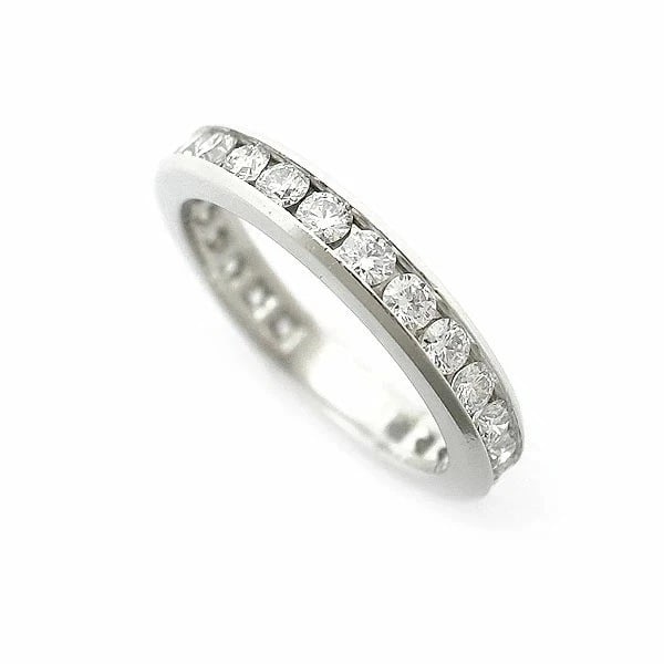 TIFFANY & CO. CIRCLE DIAMOND ETERNITY RING PT950: Tiffany & Co. Circle Diamond Eternity Ring Pt950 Brand: Tiffany & Co. Type: Ring Material: Platinum950, Main Stone/Creation Natural Color: Silver Size: US 4.75-5 Accessories: None Accessor