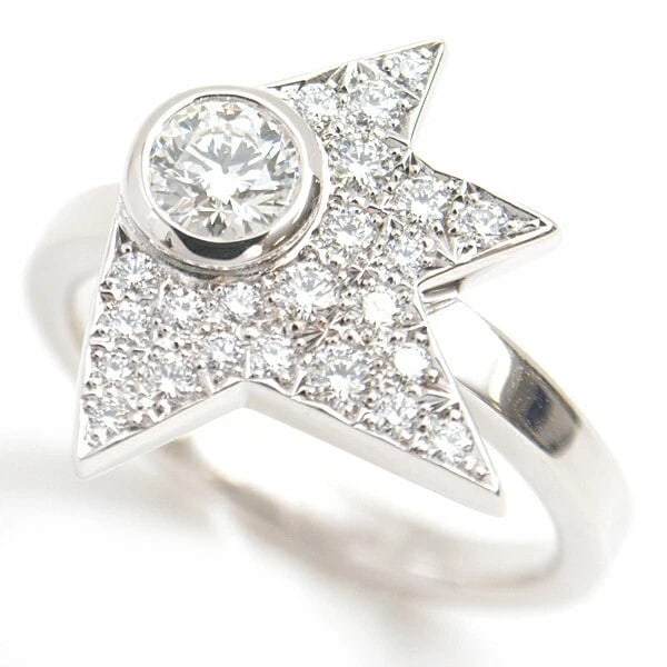 TASAKI COMET DIAMOND RING 18K WHITE GOLD: TASAKI Comet Diamond Ring 18K White Gold Brand: TASAKI Type: Ring Material: 750 White Gold, Main Stone/Creation Natural Color: White Gold Size: US : 5.5 Accessories: None Accessories Notic