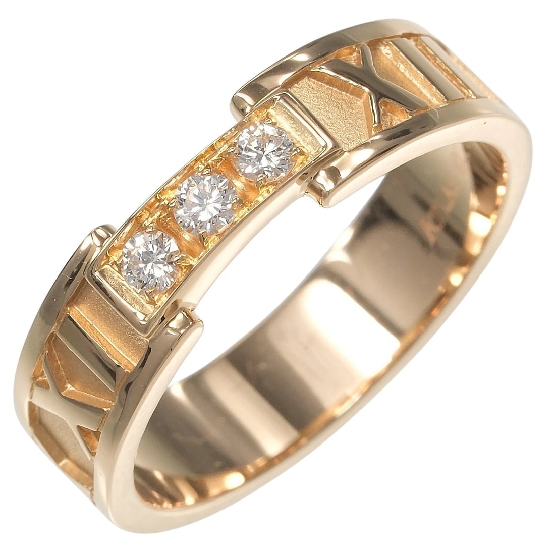 TIFFANY & CO ATLAS DIAMOND RING 18K ROSE GOLD: Tiffany & Co Atlas Diamond Ring 18K Rose Gold Brand: Tiffany & Co. Type: Ring Material: 18K Rose Gold, Main Stone/Creation Natural Color: Rose Gold Size: US 6.75 Accessories: None Accessor