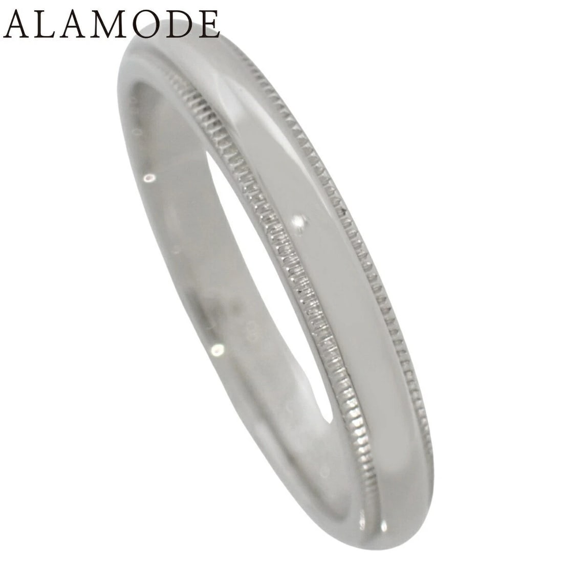 TIFFANY & CO MILGRAIN BAND RING PT950: Tiffany & Co Milgrain Band Ring Pt950 Brand: Tiffany & Co. Type: Ring Material: Platinum950, Main Stone/Creation Natural Color: Platinum Size: US 4.5 Accessories: None Accessories Notice: