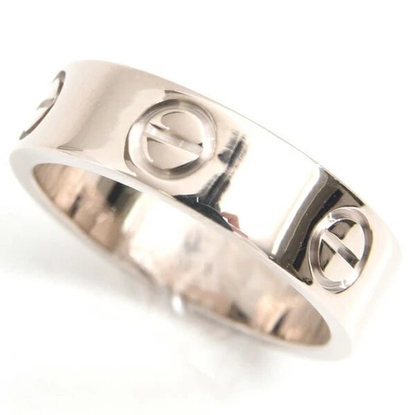 CARTIER LOVE RING 18K WHITE GOLD BAND: Cartier Love Ring 18K White Gold Band Brand: Cartier Type: Ring Material: 750 White Gold, Color: White Gold Size: US 5.25 Accessories: None Accessories Notice: When purchasing pre-owned go
