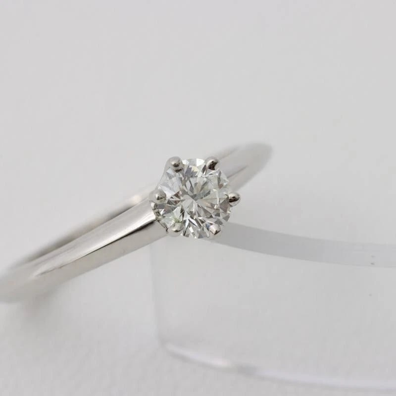 TIFFANY & CO. DOT SOLITAIRE PT950 RING - 2