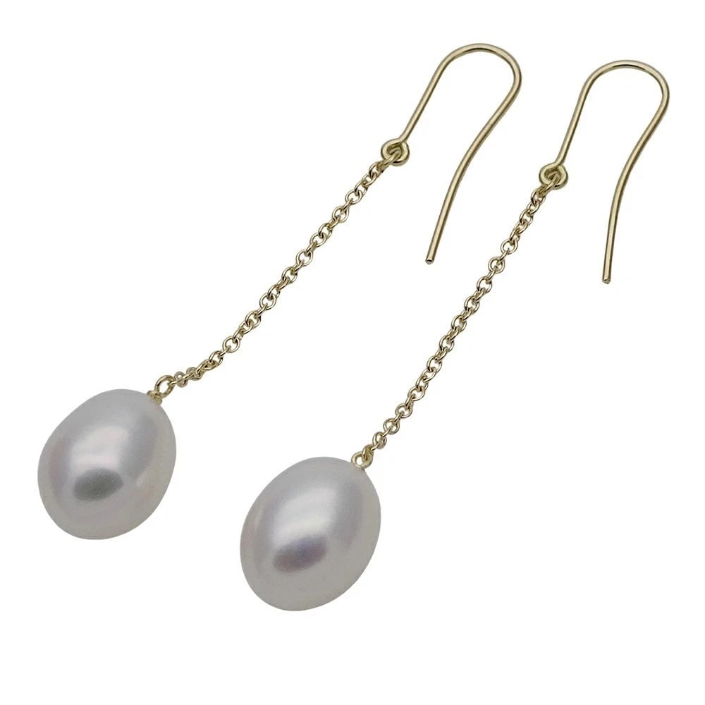 TIFFANY & CO. ELSA PERETTIPEARL CHAIN EARRINGS 18K YELLOW GOLD: Tiffany & Co. Elsa PerettiPearl Chain Earrings 18K Yellow Gold Brand: Tiffany & Co. Type: Earrings Material: 750 Yellow Gold, Main Stone/Creation Pearl Color: Yellow Gold Size: Total Length: 1.97 in (