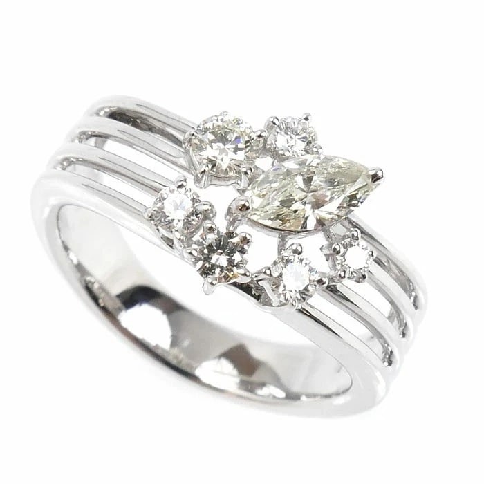 TASAKI DIAMOND RING K18 WHITE GOLD: TASAKI Diamond Ring K18 White Gold Brand: TASAKI Type: Necklace Material: 750 White Gold, Main Stone/Creation Natural Color: White Gold Size: US : 6.25-6.5 Accessories: None Accessories No