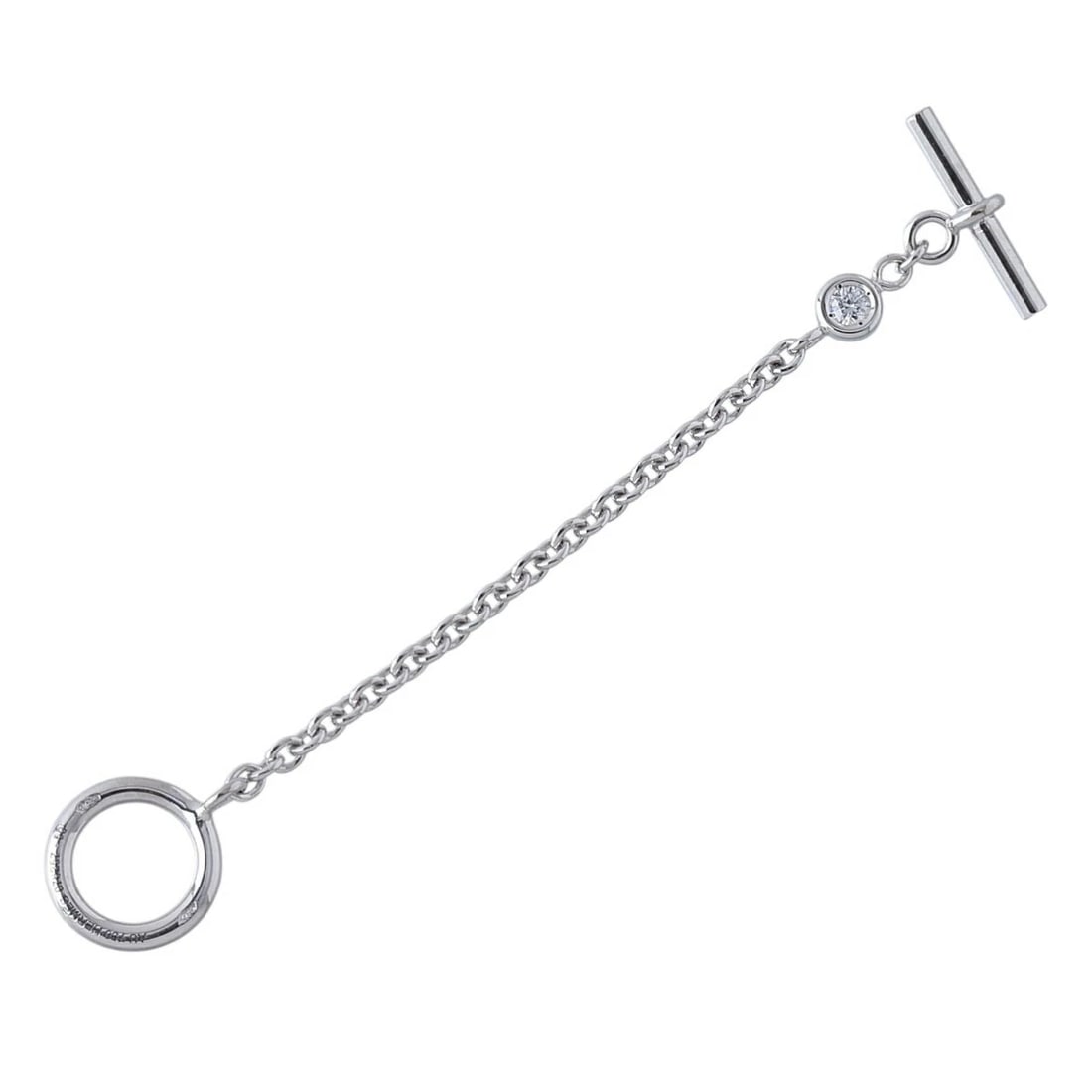 HERMES CHAINE D'ANCRE DIAMOND CHAIN RING K18 WHITE GOLD: HERMES Chaine d'Ancre Diamond Chain Ring K18 White Gold Brand: HERMÈS Type: Ring Material: 750 White Gold, Main Stone/Creation Natural Color: White Gold Size: US 4.75–5 Accessories: None A
