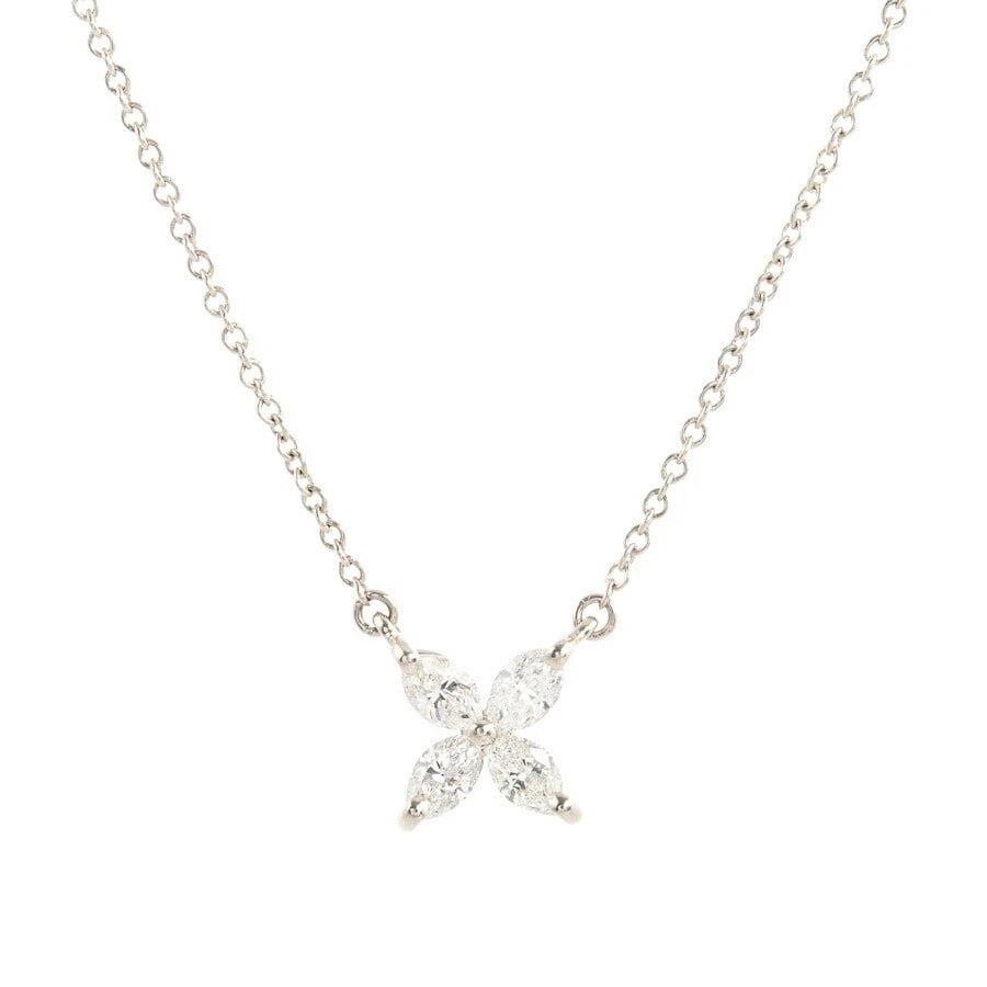 TIFFANY & CO. NECKLACE PT950 DIAMOND: Tiffany & Co. Necklace Pt950 Diamond Brand: Tiffany & Co. Type: Necklace Material: Platinum950, Main Stone/Creation Natural Color: Platinum Size: Length: approx. 41.5 cm (16.34 in) Pendant Size: appro