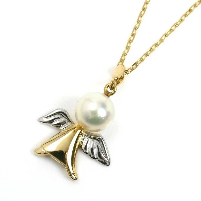 MIKIMOTO PEARL NECKLACE K18 YELLOW: MIKIMOTO Pearl Necklace K18 Yellow Brand: Mikimoto Type: Necklace Material: 750 Yellow Gold, Main Stone/Creation Akoya Pearl Color: Yellow Gold Size: approx. 15.7 inches (40 cm) Accessories: None