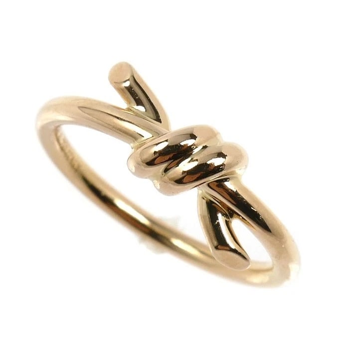 TIFFANY & CO KNOT RING K18PG PINK GOLD: Tiffany & Co Knot Ring K18PG Pink Gold Brand: Tiffany & Co. Type: Ring Material: 750 Pink Gold, Color: Pink Gold Size: US 5 Accessories: None Accessories Notice: When purchasing pre-owned