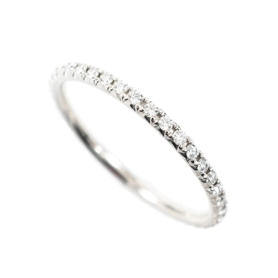 TIFFANY & CO. METRO ETERNITY RING PT950 DIAMOND: Tiffany & Co. Metro Eternity Ring Pt950 Diamond Brand: Tiffany & Co. Type: Ring Material: Platinum950, Main Stone/Creation Natural Color: Platinum Size: US : 3.5 Accessories: None Accessor