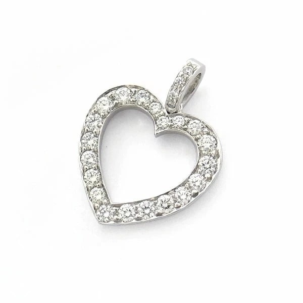 TIFFANY & CO. SENTIMENTAL HEART DIAMOND PENDANT PT950: Tiffany & Co. Sentimental Heart Diamond Pendant Pt950 Brand: Tiffany & Co. Type: Pendant Material: Platinum (Pt950), Main Stone/Creation Natural Color: Platinum Size: Heart: Approx. 0.63 × 0.63 in (1