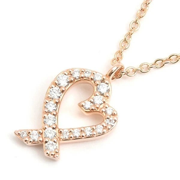 TIFFANY & CO. LOVING HEART DIAMOND NECKLACE 18K ROSE GOLD: Tiffany & Co. Loving Heart Diamond Necklace 18K Rose Gold Brand: Tiffany & Co. Type: Necklace Material: 18k Pink Gold, Main Stone/Creation Natural Color: Pink Gold Size: Chain Length: approx. 16.14 in