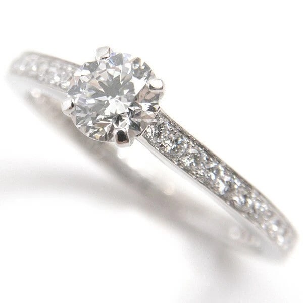 GRAFF PT950 DIAMOND ETERNITY ENGAGEMENT RING: GRAFF Pt950 Diamond Eternity Engagement Ring Brand: Graff Type: Ring Material: Platinum950, Main Stone/Creation Natural Color: Platinum Size: US : 5.25 Accessories: None Accessories Notice