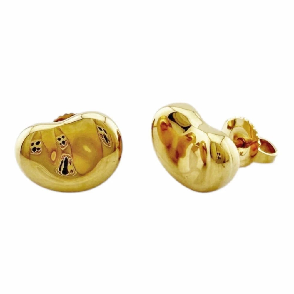 TIFFANY & CO. BEAN STUD EARRINGS 18K YELLOW GOLD: Tiffany & Co. Bean Stud Earrings 18K Yellow Gold Brand: Tiffany & Co. Type: Earrings Material: 18k Yellow Gold, Color: Yellow Gold Size: Size: Approx. 0.43 inches x 0.31 inches (11.0 mm x 8.0 mm) Post