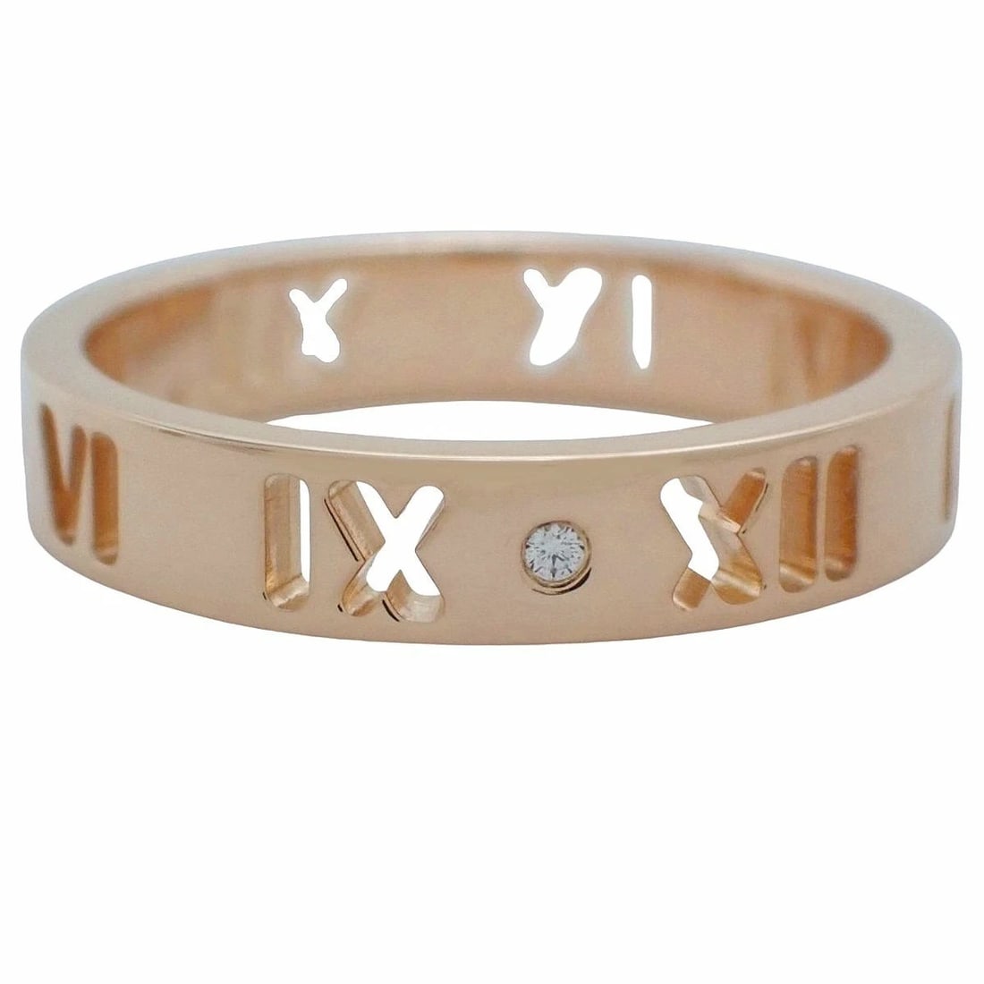 TIFFANY & CO. ATLAS RING18K ROSE GOLD: Tiffany & Co. Atlas Ring18K Rose Gold Brand: Tiffany & Co. Type: Ring Material: 18k Pink Gold, Main Stone/Creation Natural Color: Pink Gold Size: US : 4.75-5 Accessories: None Accessories