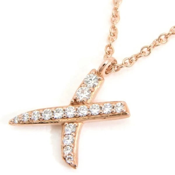 TIFFANY & CO. PALOMA PICASSO KISS DIAMOND NECKLACE: Tiffany & Co. Paloma Picasso Kiss Diamond Necklace Brand: Tiffany & Co. Type: Necklace Material: 18k Pink Gold, Main Stone/Creation Natural Color: Pink Gold Size: Chain Length: approx. 15.9 in (40.5 c