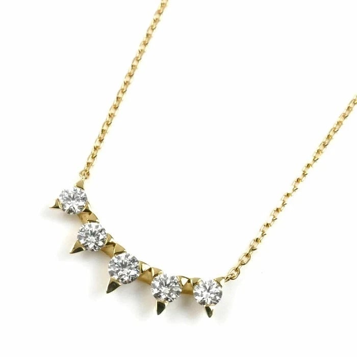 TASAKI CHATTY PLANT NECKLACE 18K YELLOW GOLD DIAMOND: TASAKI Chatty Plant Necklace 18K Yellow Gold Diamond Brand: TASAKI Type: Necklace Material: 18k Yellow Gold, Main Stone/Creation Natural Color: Yellow Gold Size: Chain Length: Up to approx. 17.32 in P
