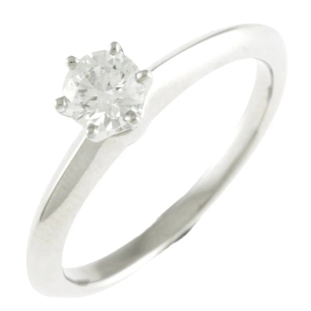 TIFFANY & CO. SOLITAIRE DIAMOND RING PT950: Tiffany & Co. Solitaire Diamond Ring Pt950 Brand: Tiffany & Co. Type: Ring Material: Platinum950, Main Stone/Creation Natural Color: Platinum Size: US 4.5 Accessories: None Accessories Not