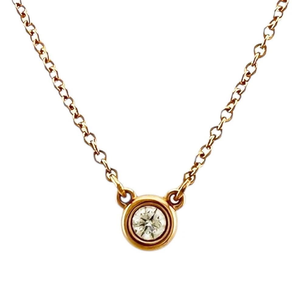 TIFFANY & CO. DIAMOND NECKLACE 18K PINK GOLD: Tiffany & Co. Diamond Necklace 18K Pink Gold Brand: Tiffany & Co. Type: Necklace Material: 18k Pink Gold, Main Stone/Creation Natural Color: Pink Gold Size: Length: Approx. 41 cm (16 inches, including