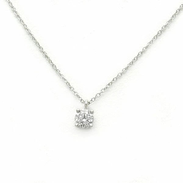 TIFFANY & CO. SOLITAIRE DIAMOND NECKLACE PT950: Tiffany & Co. Solitaire Diamond Necklace Pt950 Brand: Tiffany & Co. Type: Necklace Material: Platinum950, Main Stone/Creation Natural Color: Platinum Size: Length: 16.93 in (43 cm) Diamond Diameter (i
