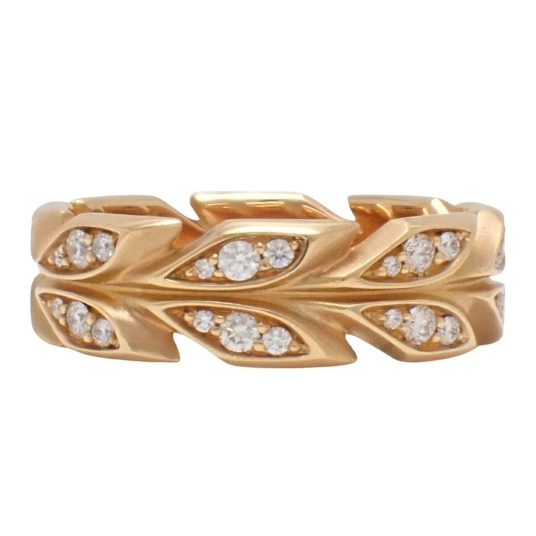 TIFFANY & CO VICTORIA VINE RING 18K PINK GOLD DIAMOND (1 of 2)