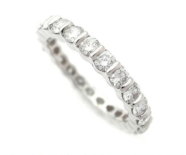 TIFFANY & CO. CIRCLE DIAMOND ETERNITY RING PT950: Tiffany & Co. Circle Diamond Eternity Ring Pt950 Brand: Tiffany & Co. Type: Ring Material: Platinum950, Main Stone/Creation Natural Color: Platinum Size: US Size: 5.5-5.75 Accessories: None