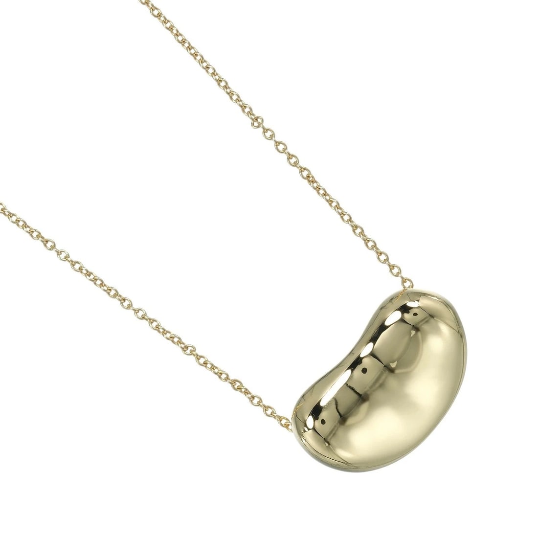 TIFFANY & CO. BEAN NECKLACE 18K YELLOW GOLD: Tiffany & Co. Bean Necklace 18K Yellow Gold Brand: Tiffany & Co. Type: Necklace Material: 18k Yellow Gold, Color: Yellow Gold Size: Necklace Length: 15.75 inches (40 cm) Pendant Size: 0.80 in (W) × 0