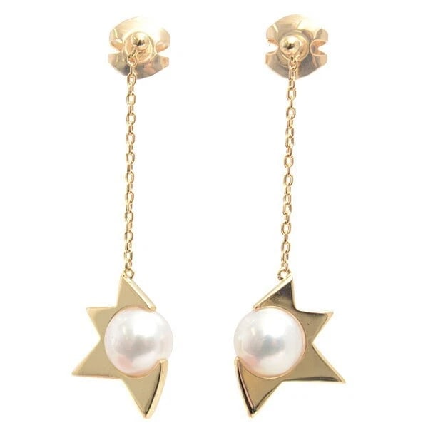 TASAKI EARRINGS 18K YELLOW GOLD: TASAKI Earrings 18K Yellow Gold Brand: TASAKI Type: Earrings Material: 18k Yellow Gold, Main Stone/Creation : Pearl Color: Yellow Gold Size: Size: Approx. 12.6 mm (W) × 15.3 mm (H) (approx. 0.50 in