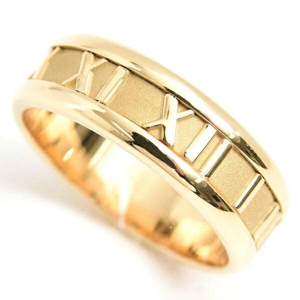 TIFFANY & CO ATLAS RING 18K YELLOW GOLD: Tiffany & Co Atlas Ring 18K Yellow Gold Brand: Tiffany & Co. Type: Ring Material: 18k Yellow Gold, Color: Yellow Gold Size: US : 8.5 Accessories: None Accessories Notice: When purchasing p