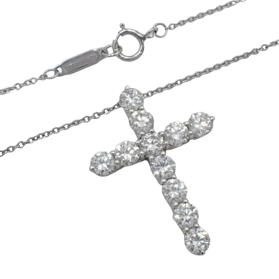 TIFFANY & CO. PT950 NECKLACE: Tiffany & Co. Pt950 Necklace Brand: Tiffany & Co. Type: Necklace Material: Platinum950, Main Stone/Creation Natural Color: Platinum Size: Pendant Size: Approx. 1.06 in (2.7 cm) height × 0.79 in (2.0 