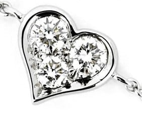 TIFFANY & CO. SENTIMENTAL HEART BRACELET PT950 (1 of 2)