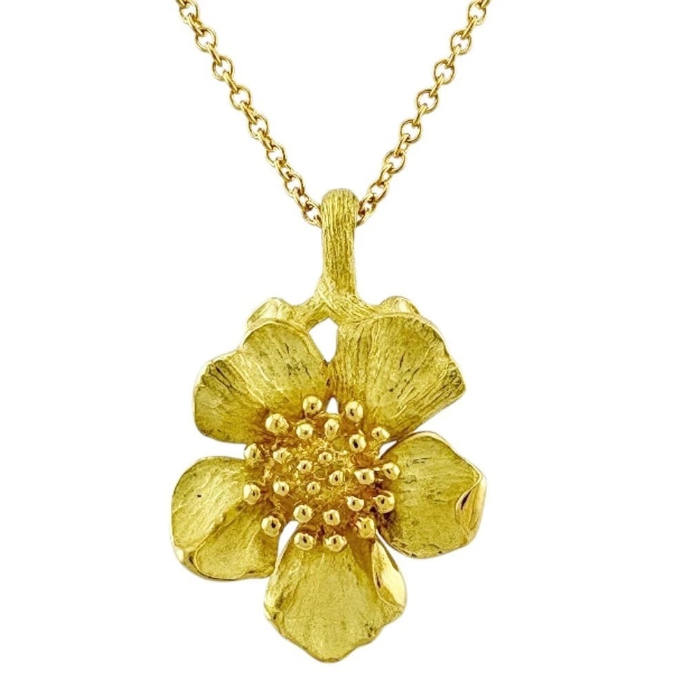 TIFFANY & CO. HANAMIZUKI NECKLACE 18K YELLOW GOLD: Tiffany & Co. Hanamizuki Necklace 18K Yellow Gold Brand: Tiffany & Co. Type: Necklace Material: 18k Yellow Gold, Color: Yellow Gold Size: Chain Length: Approx. 16.1 inches (41 cm) Chain Width: Approx.