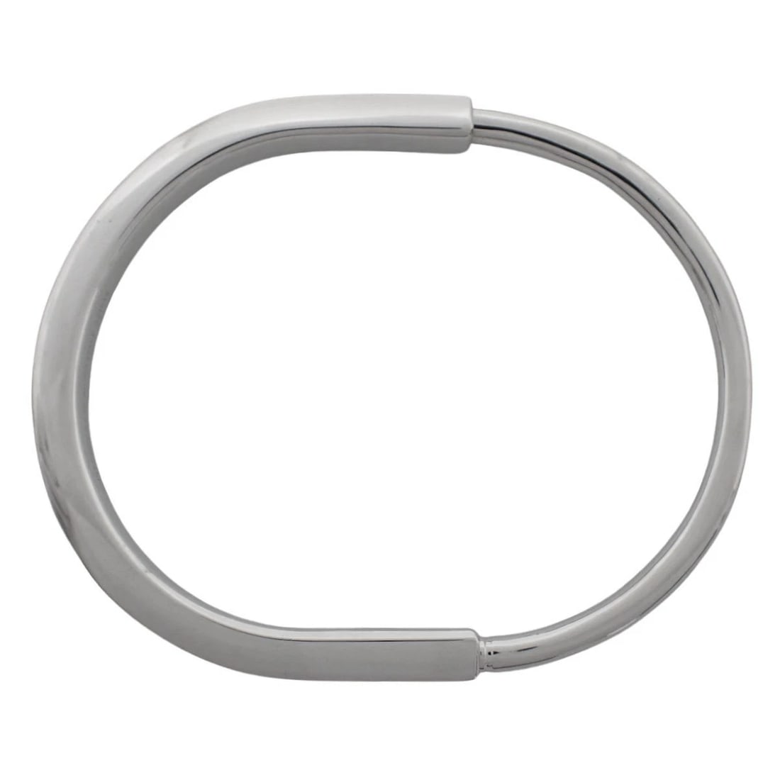TIFFANY & CO LOCK NARROW BANGLE 18K WHITE GOLD BRACELET: Tiffany & Co Lock Narrow Bangle 18K White Gold Bracelet Brand: Tiffany & Co. Type: Bracelet Material: 18k White Gold, Color: White Gold Size: Circumference: Approx. 7.7 in Width: Approx. 0.14 - 0.26 i