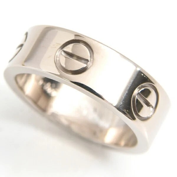 CARTIER LOVE RING 750 WHITE GOLD: Cartier Love Ring 750 White Gold Brand: Cartier Type: Ring Material: 18k White Gold, Color: White Gold Size: US : 4 Accessories: None Accessories Notice: When purchasing pre-owned goods, p