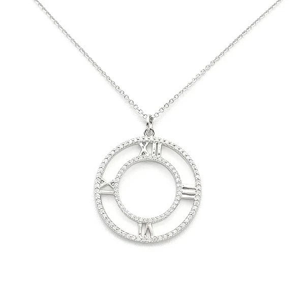 TIFFANY & CO. OPEN NECKLACE K18 WHITE GOLD: Tiffany & Co. Open Necklace K18 White Gold Brand: Tiffany & Co. Type: Necklace Material: 18k White Gold, Main Stone/Creation Natural Color: White Gold Size: Approx. 0.95 inches (24.1 mm) in diameter