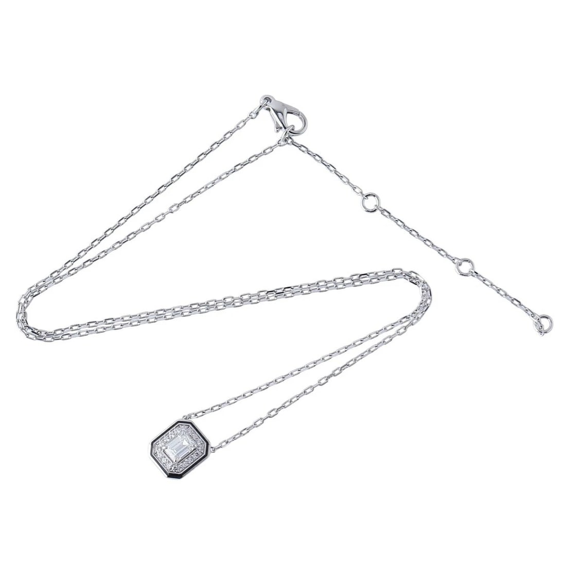 BOUCHERON VENDOME LISERÉ NECKLACE K18 WG: BOUCHERON Vendome Liseré Necklace K18 WG Brand: BOUCHERON Vendome Type: Necklace Material: 18k White Gold, Main Stone/Creation Natural Color: White Gold Size: Approx. 9.1 mm × 8.0 mm Necklace Length