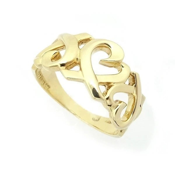 TIFFANY & CO. HEART RING K18 YELLOW GOLD (1 of 2)