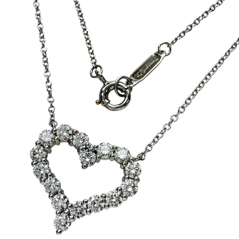 TIFFANY & CO. NECKLACE PT950: Tiffany & Co. Necklace Pt950 Brand: Tiffany & Co. Type: Necklace Material: Platinum950, Main Stone/Creation Natural Color: Platinum Size: Length: Approx. 16.9 in (43.0 cm) Pendant Size: Approx. 0.55 i