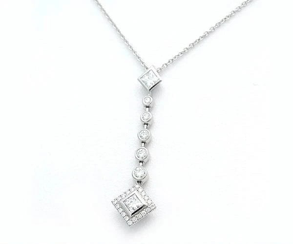 TIFFANY & CO. NECKLACE PT950: Tiffany & Co. Necklace Pt950 Brand: Tiffany & Co. Type: Necklace Material: Platinum950, Main Stone/Creation Natural Color: Platinum Size: Length: 15.75 in (40 cm) Pendant Size: Length: 1.41 in (35.7 m