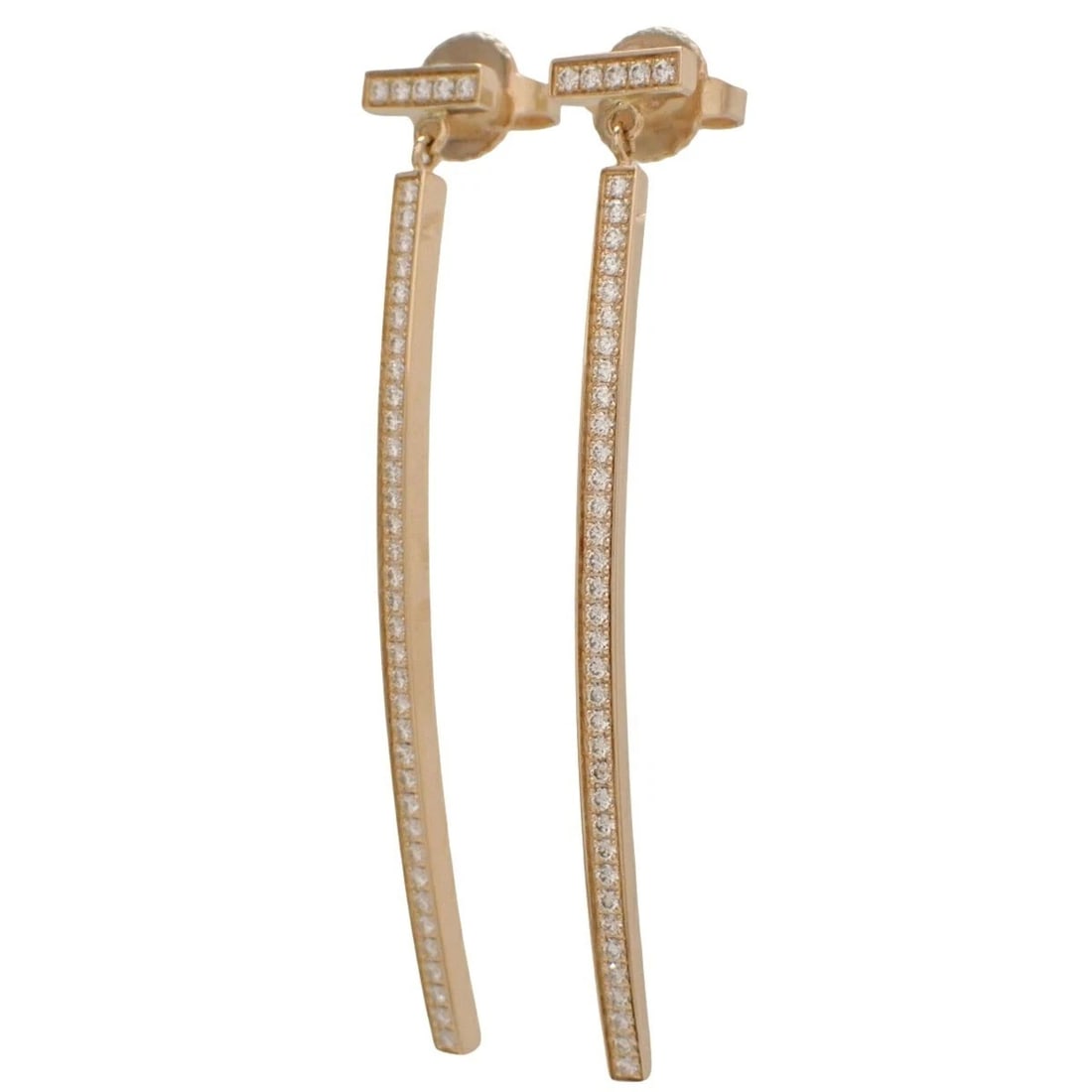 TIFFANY & CO. TIFFANY EARRINGS 18K ROSE GOLD: Tiffany & Co. Tiffany Earrings 18K Rose Gold Brand: Tiffany & Co. Type: Earrings Material: 18k Pink Gold, Main Stone/Creation Natural Color: Pink Gold Size: Length: 1.65 in (4.2 cm) Overall Width: 0.2