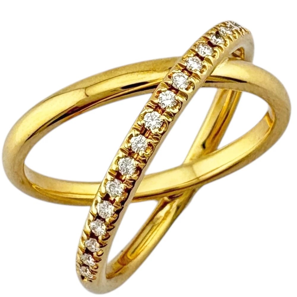 MIKIMOTO RING K18 YELLOW GOLD DIAMOND: MIKIMOTO Ring K18 yellow gold diamond Brand: MIKIMOTO Type: Ring Material: K18 yellow gold, Main Stone/Creation Natural Color: gold Size: US 7 Accessories: None Accessories Notice: When purchasing