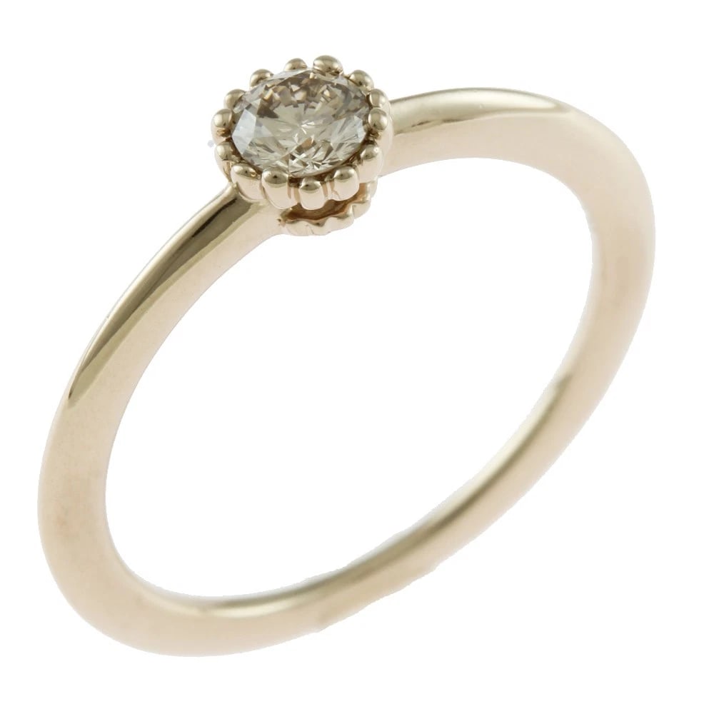 KASHIKEY RING K18 PINK GOLD BROWN DIAMOND: KASHIKEY Ring K18 Pink Gold Brown diamond Brand: KASHIKEY Type: Ring Material: K18 Pink Gold, Main Stone/Creation Brown diamond Color: gold Size: US 5 3/8 Accessories: None Accessories Not