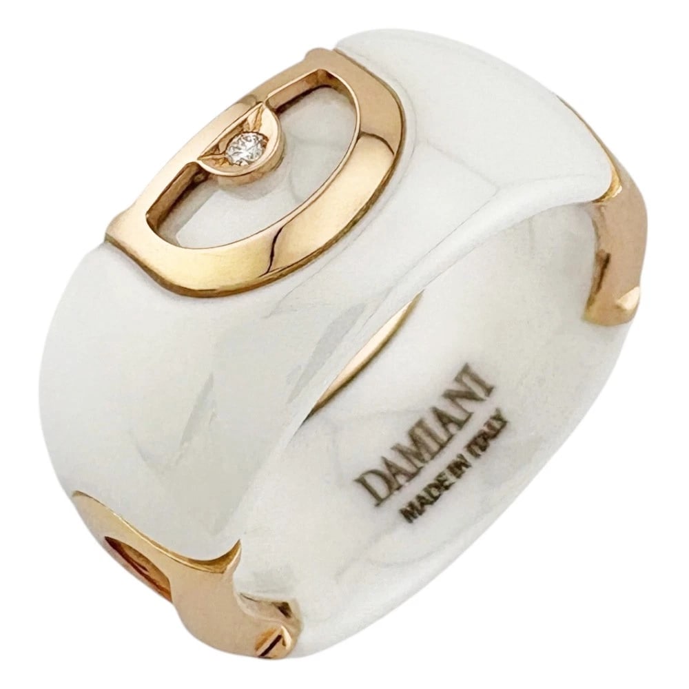 DAMIANI RING K18 PINK GOLD: Damiani Ring K18 Pink Gold Brand: Damiani Type: Ring Material: K18 Pink Gold, Main Stone/Creation Natural Color: white / Pink gold Size: US 5 1/2 Accessories: None Accessories Notice: When