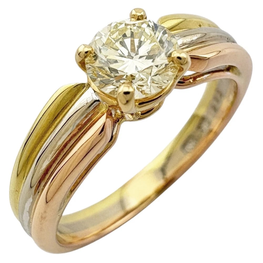 RING K18 YELLOW GOLD K18 WHITE GOLD DIAMOND (1 of 6)