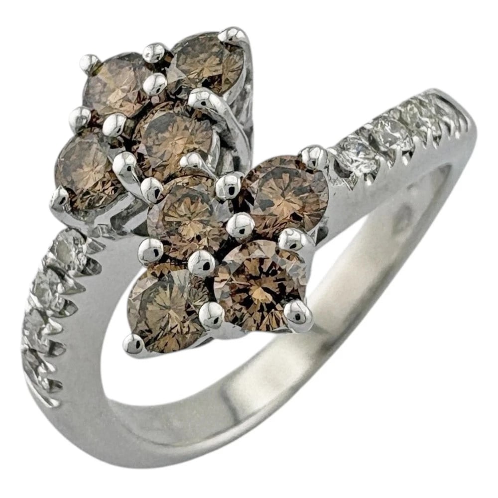 DAMIANI RING K18 WHITE GOLD DIAMOND: Damiani Ring K18 white gold diamond Brand: Damiani Type: Ring Material: K18 white gold, Main Stone/Creation Natural Color: Silver Size: US 6 3/8 Accessories: None Accessories Notice: When
