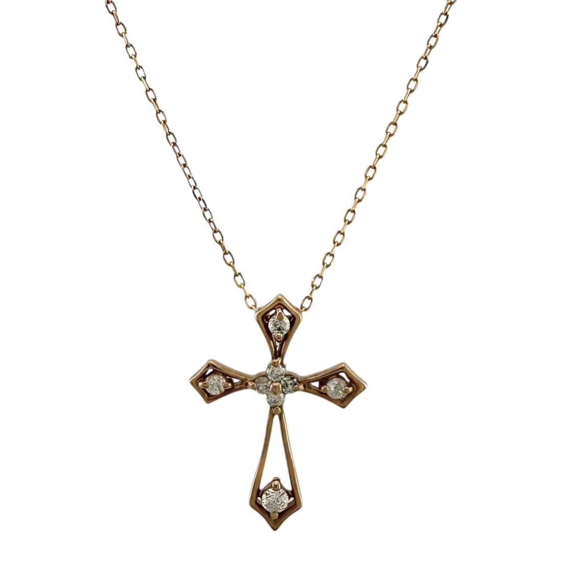 NECKLACE K18 YELLOW GOLD K18 PINK GOLD DIAMOND: Necklace K18 yellow gold K18 Pink Gold diamond Brand: Unbranded Type: Necklace Material: K18 yellow gold, Main Stone/Creation Natural Color: gold Size: (CM) Total Length:45cm Chain width:0.5mm