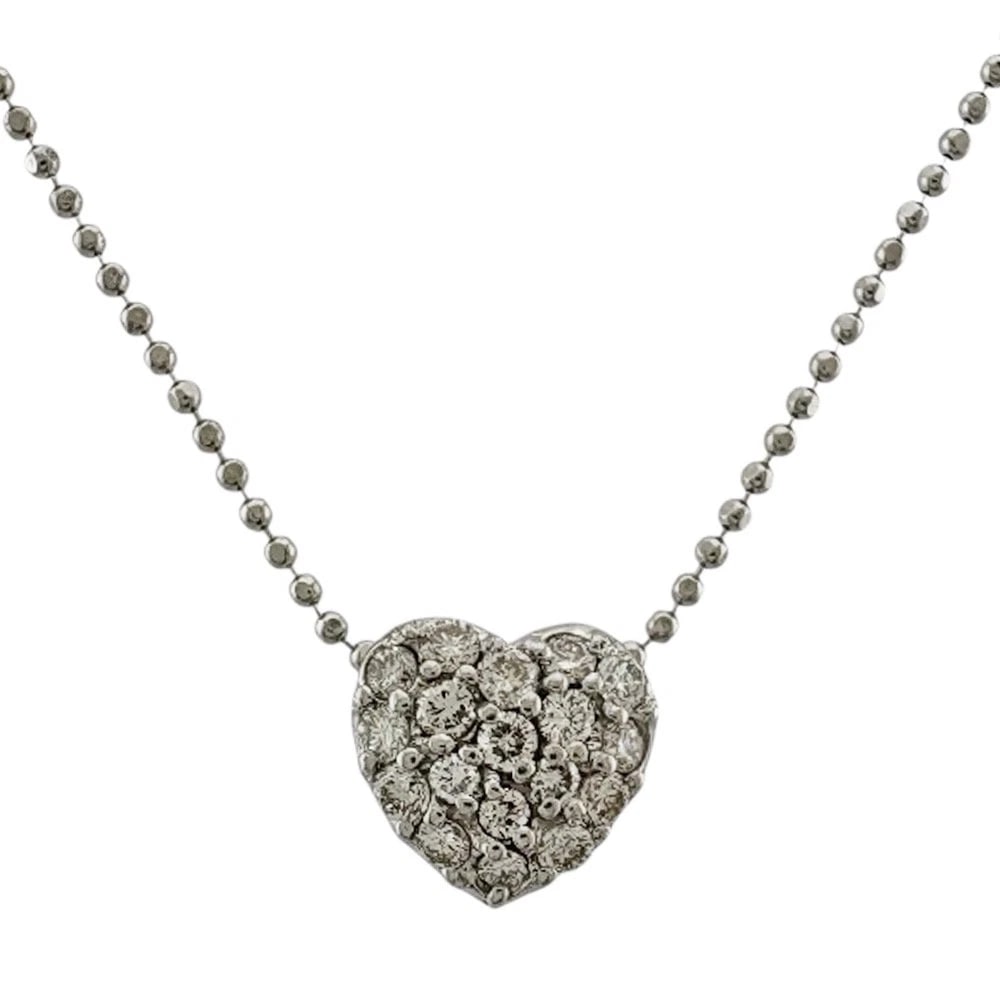 PONTE VECCHIO NECKLACE K18 WHITE GOLD DIAMOND: Ponte Vecchio Necklace K18 white gold diamond Brand: Ponte Vecchio Type: Necklace Material: K18 white gold, Main Stone/Creation Natural Color: Silver Size: (CM) Total Length:41cm Chain width:0.7mm