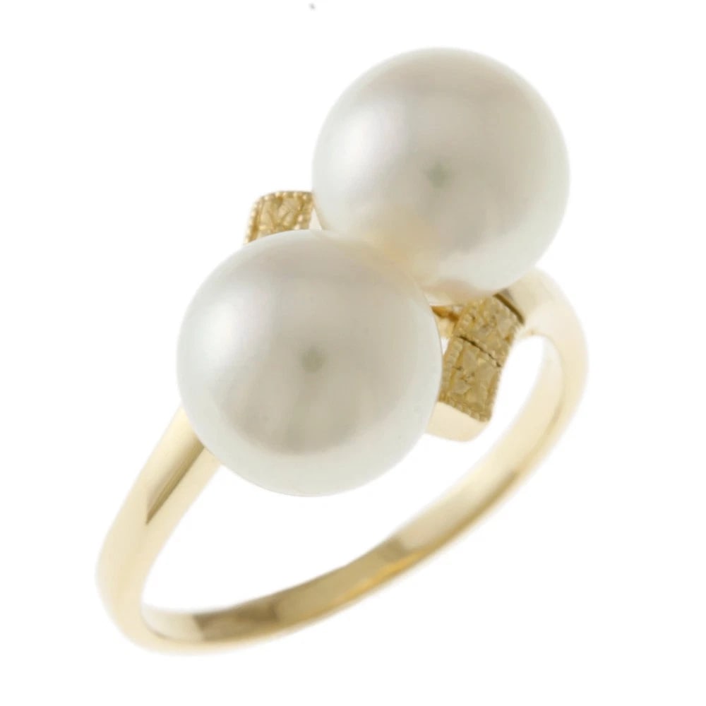 RING K18 YELLOW GOLD AKOYA PEARL: Ring K18 yellow gold Akoya pearl Brand: Unbranded Type: Ring Material: K18 yellow gold, Main Stone/Creation Akoya pearl Color: gold Size: US 5 1/8 Accessories: None Accessories Notice: When